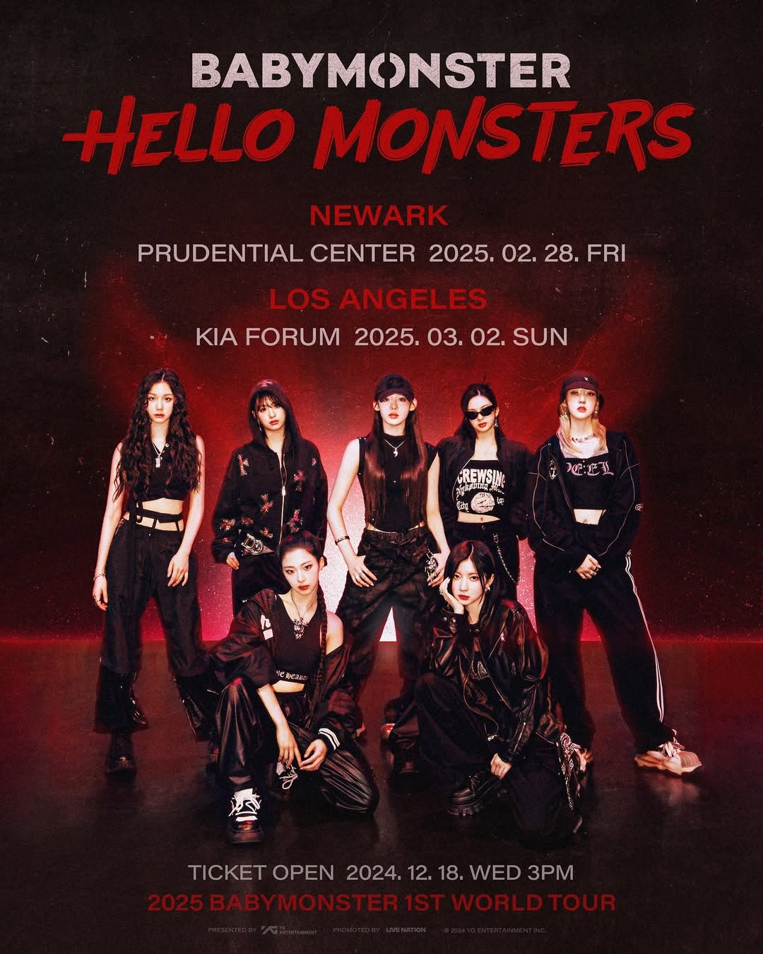 BABYMONSTER Announces 2025 World Tour, First Ever North American Shows