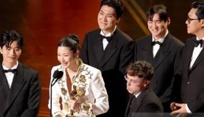 HOLLYWOOD, CALIFORNIA - MARCH 15: (L-R) Yuhan, EJAE, ZHUN, Mark