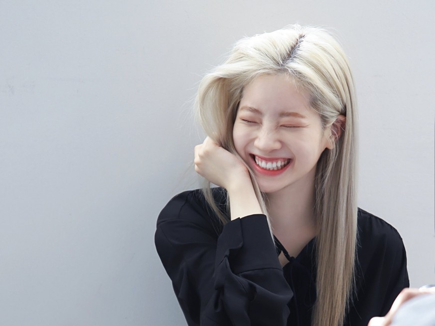 TWICE Dahyun, bright blonde style, purity x sexy