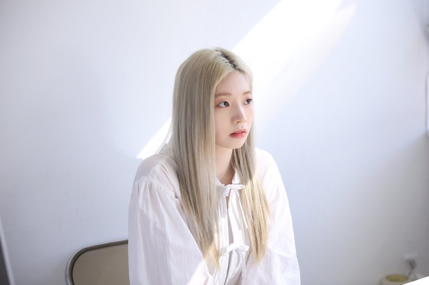 TWICE Dahyun, bright blonde style, purity x sexy