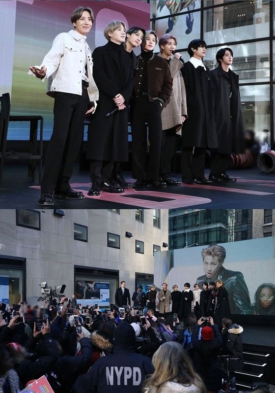 Global phenomenon BTS, USA 'TODAY SHOW' appeared, New York Army 'Frenzy'