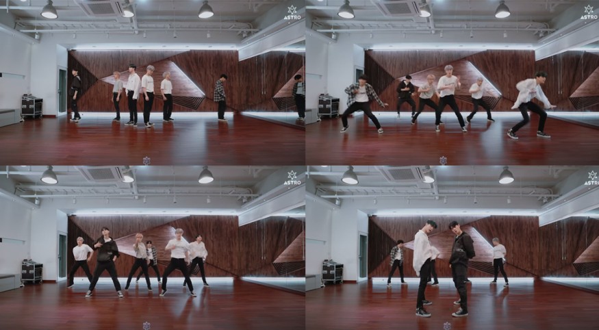 Astro releases new song 'Knock' choreography practice video 'Powerful Cool Energy'
