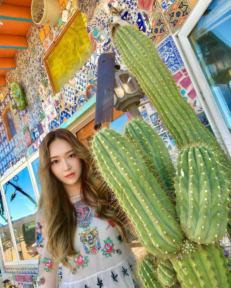 Jessica Jung transforms into a sexy little mermaid in a pink swimsuit