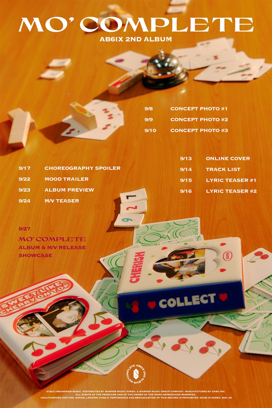 AB6IX, ‘MO’ COMPLETE’ first concept photo released… 4 person 4 color suit