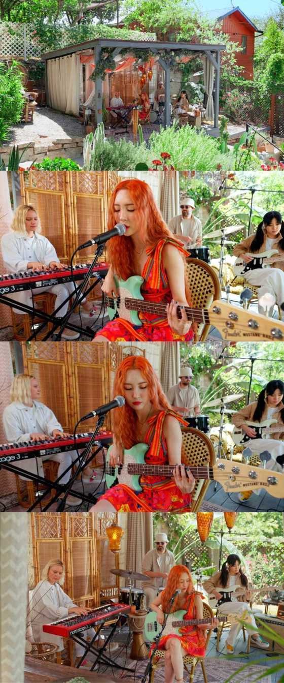 Sunmi unveils 'Heart Burn' band version... direct bass play