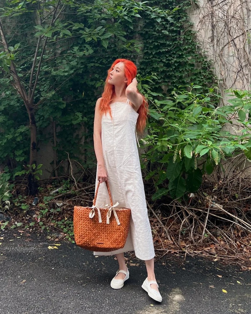 Sunmi, mini dress + western boots… romantic visual