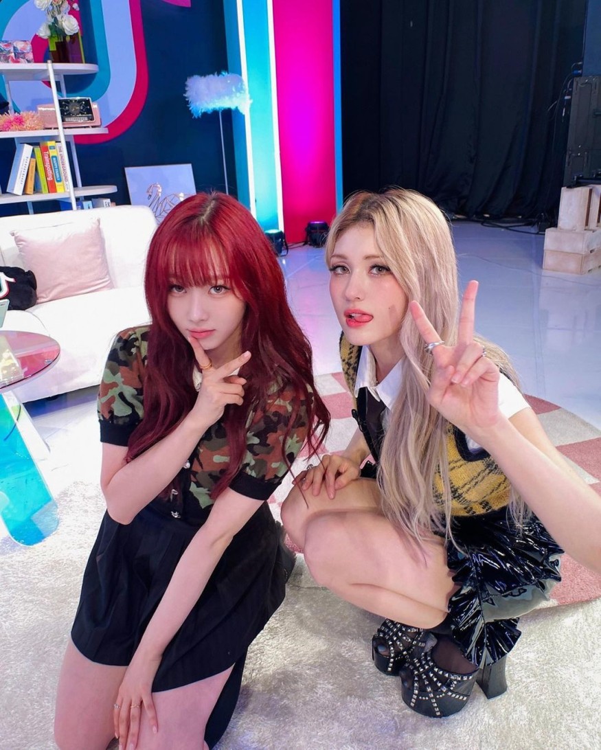JEON SOMI, blonde and white skin.. Barbie-like visuals