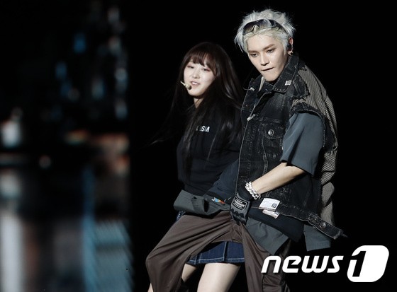 Giselle·Taeyong·Jeno, attention-focused stage